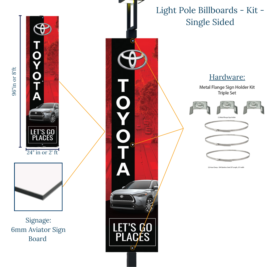 Light Pole Billboard - Kit - Single Sided