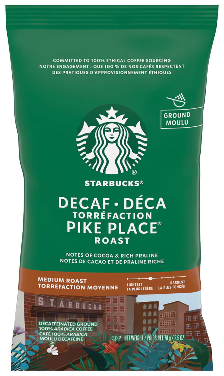Starbucks Pike Place Decaf Ground Coffee - 2.5 oz - Qty. 18