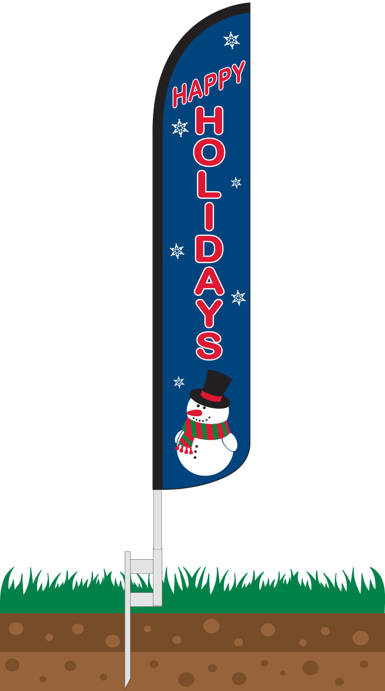 Holiday Swooper Flag - Happy Holidays - Flag Only