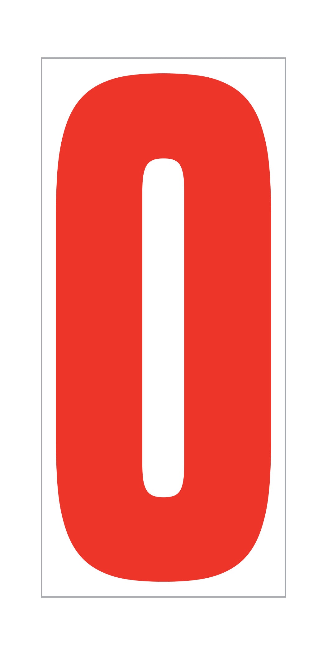 Window Sticker - 5-1/2"" Fluor. RED on WHITE - Qty. 12