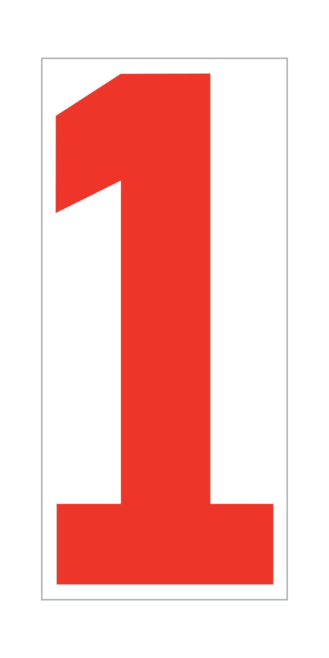 Window Sticker - 5-1/2"" Fluor. RED on WHITE - Qty. 12