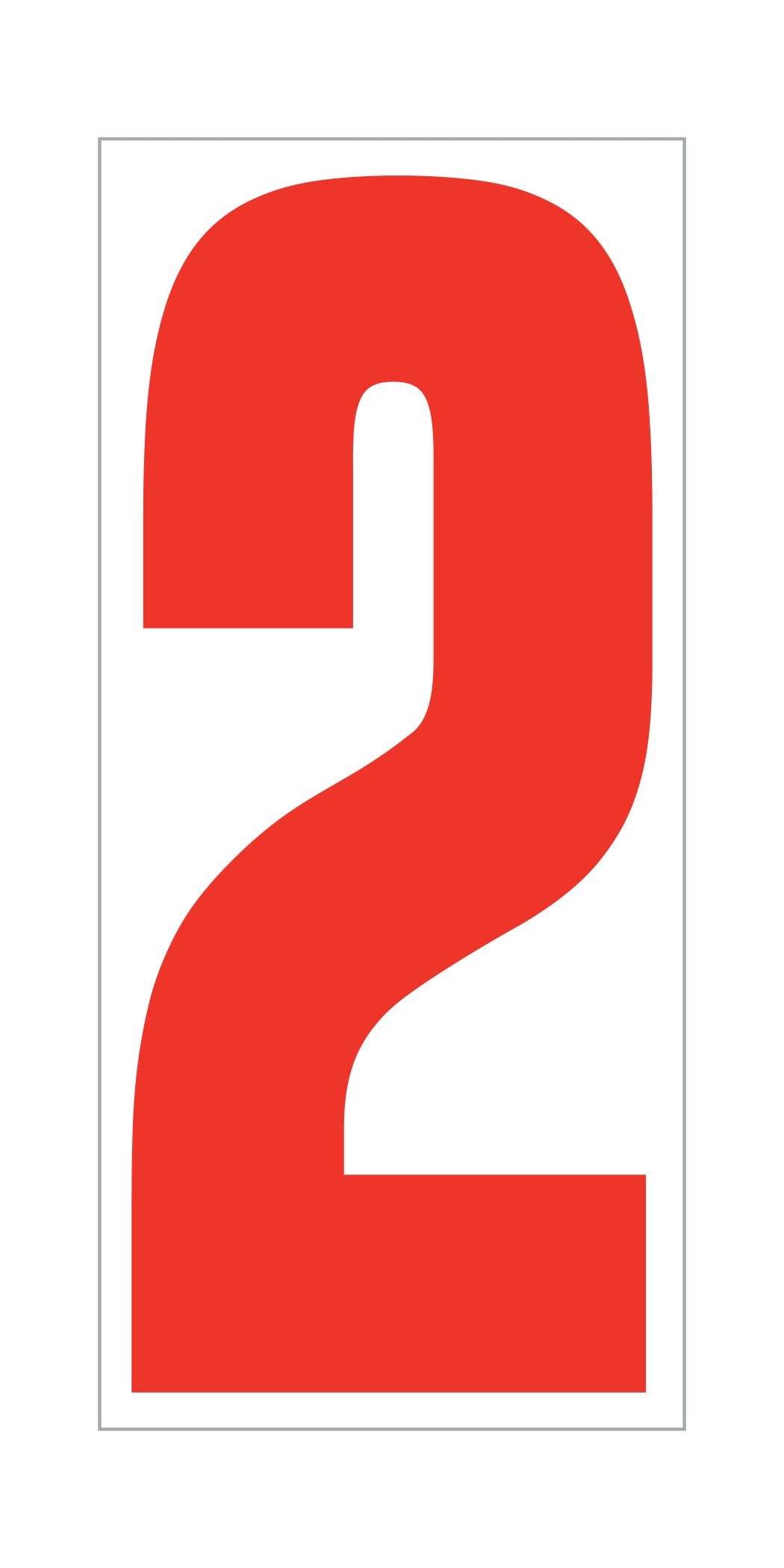 Window Sticker - 5-1/2"" Fluor. RED on WHITE - Qty. 12