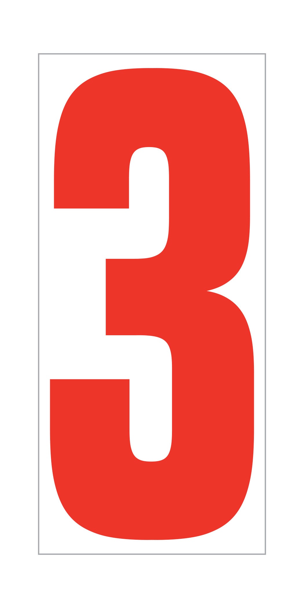 Window Sticker - 5-1/2"" Fluor. RED on WHITE - Qty. 12