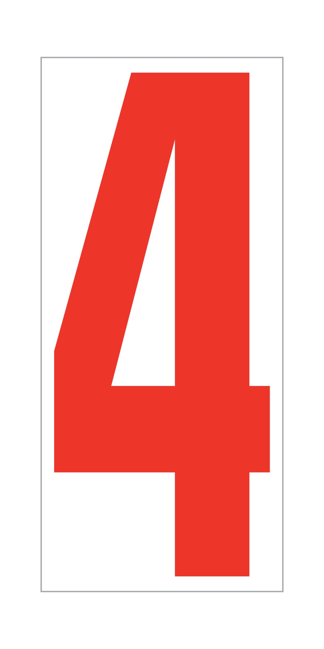 Window Sticker - 5-1/2"" Fluor. RED on WHITE - Qty. 12
