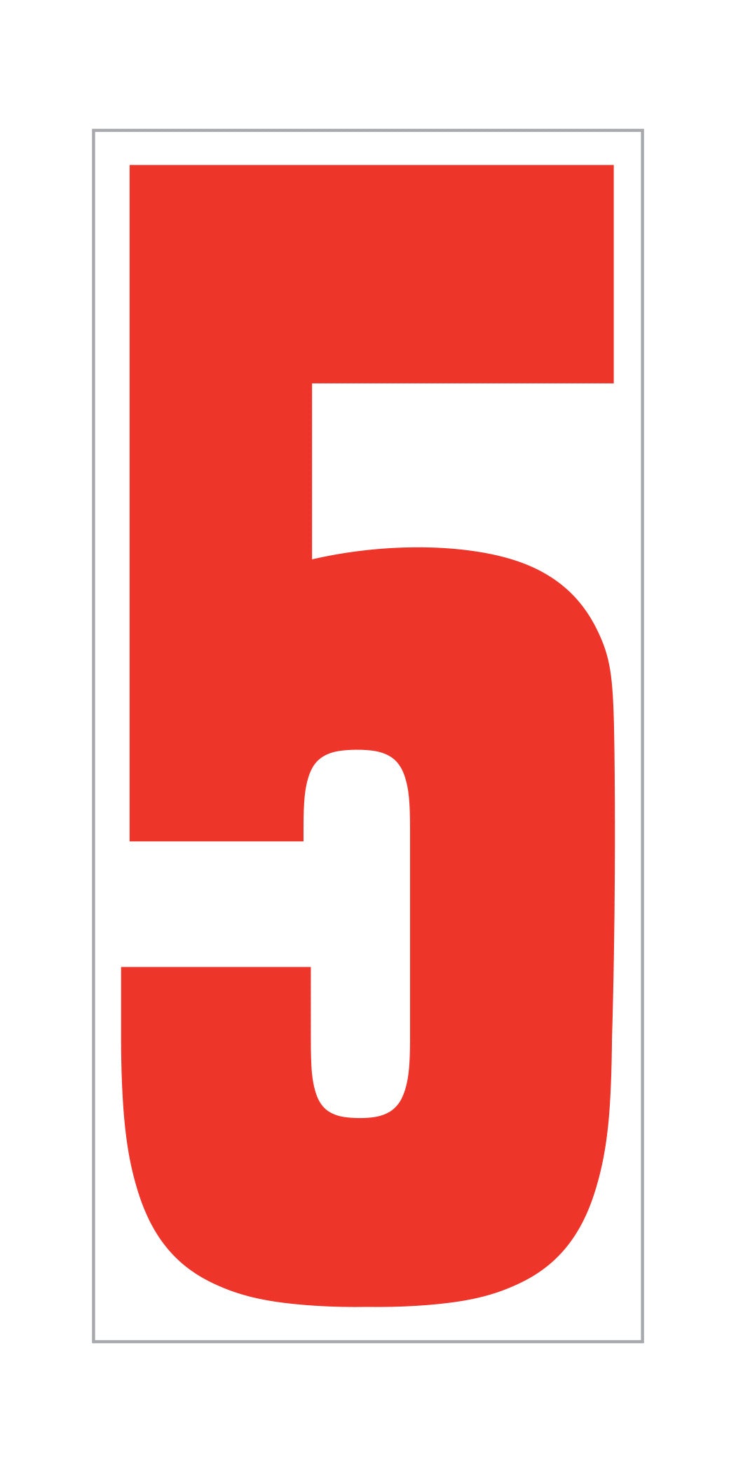 Window Sticker - 5-1/2"" Fluor. RED on WHITE - Qty. 12