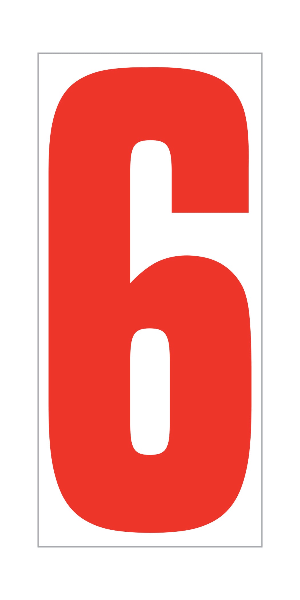 Window Sticker - 5-1/2"" Fluor. RED on WHITE - Qty. 12