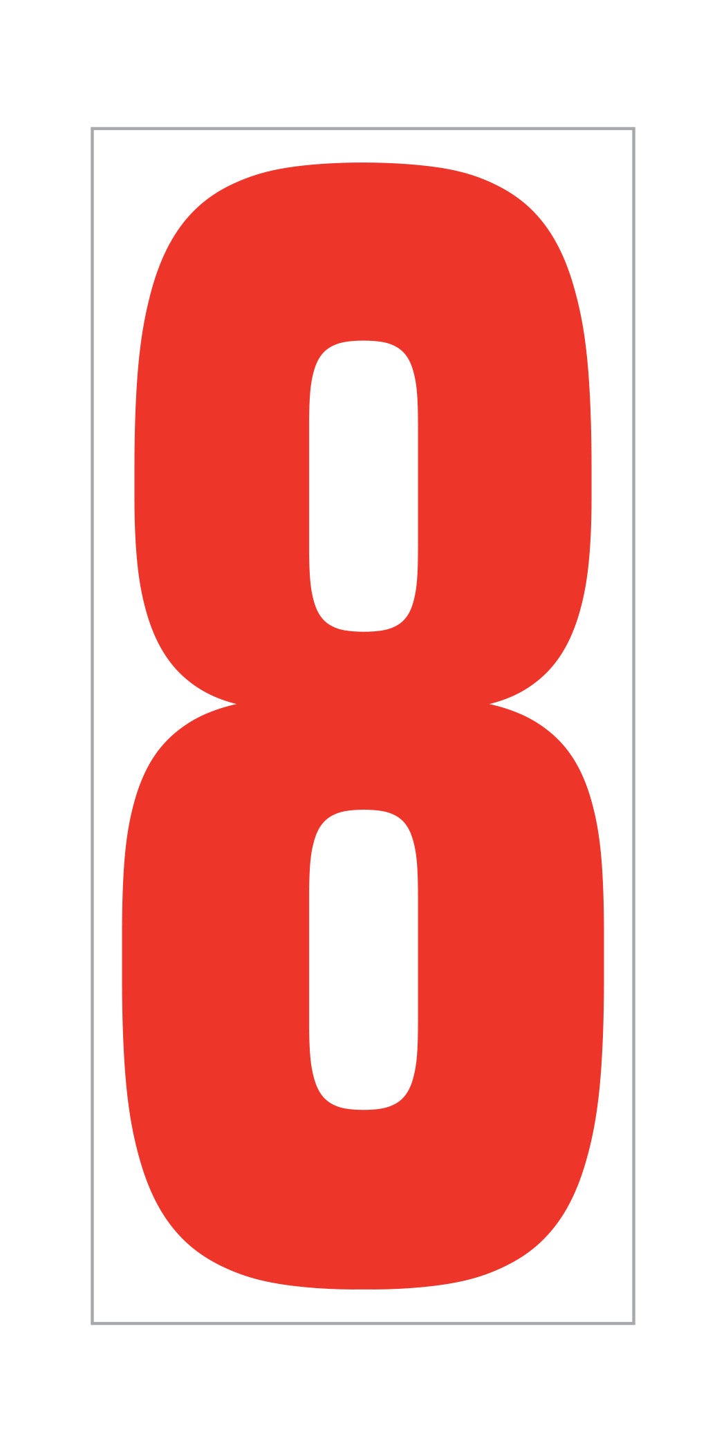 Window Sticker - 5-1/2"" Fluor. RED on WHITE - Qty. 12