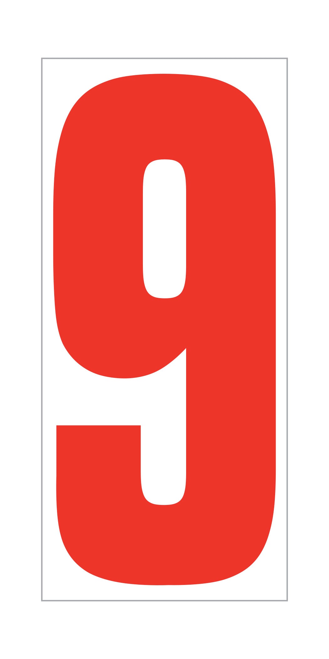 Window Sticker - 5-1/2"" Fluor. RED on WHITE - Qty. 12