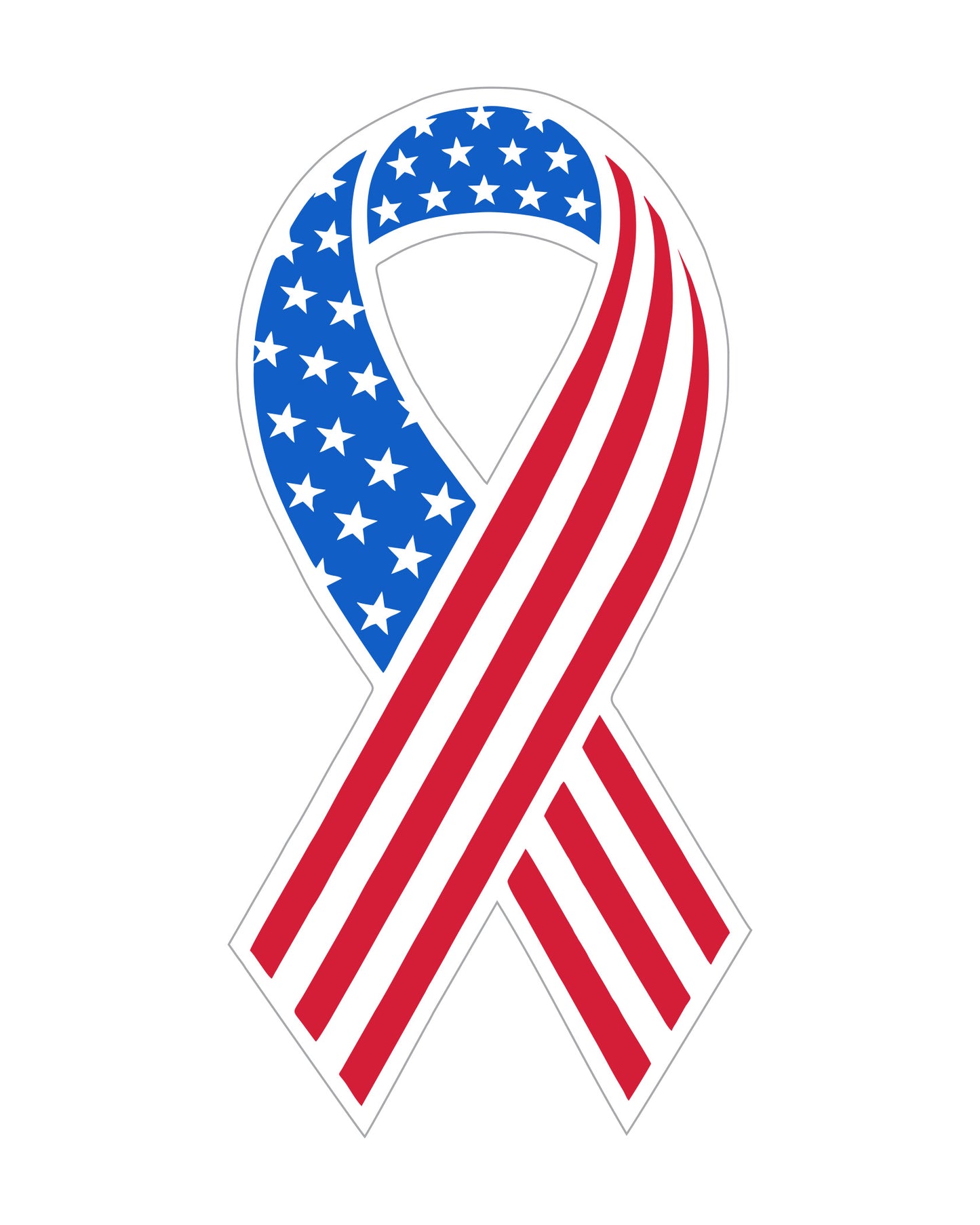 Window Sticker - Patriotic Ribbon - Qty. 12