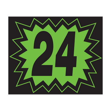 Window Sticker - Blasts - Black/Green