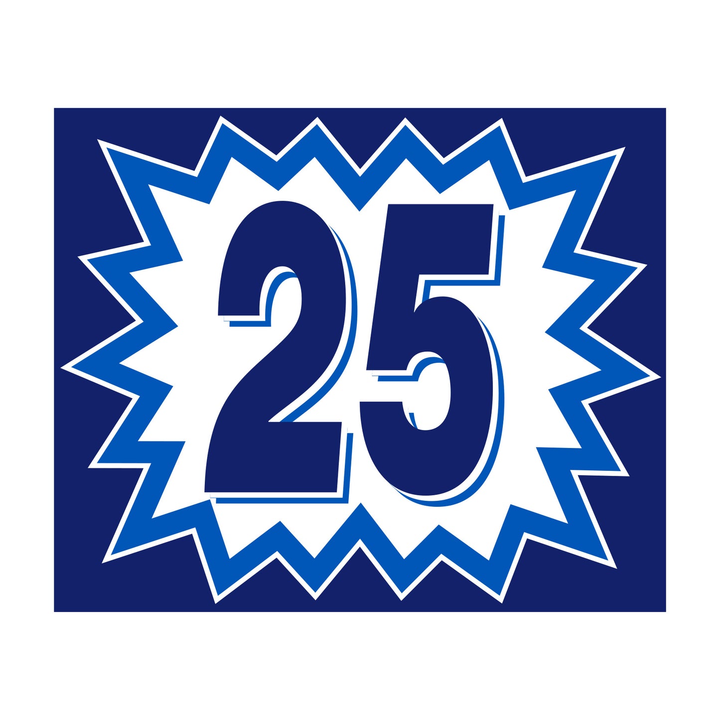 Window Sticker - Blasts - Blue/White