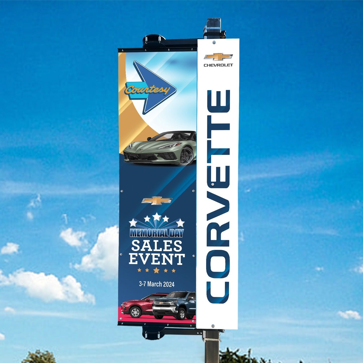 Swivel Pro Light Pole Sign - Kit (Hardware & Panel)