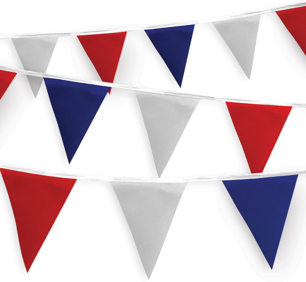 Triangle Pennants Fluorescent - Red/White/Blue - Qty. 1