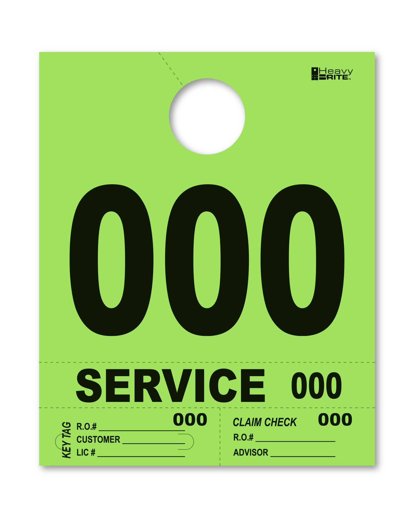 Custom Heavy Brite 4 Part Service Dispatch Numbers
