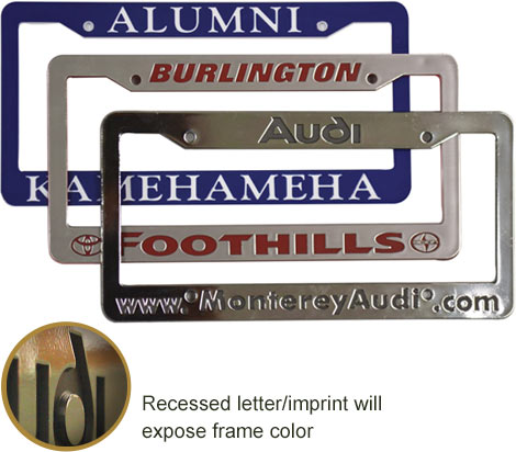 Chrome Faced License Plate Frames