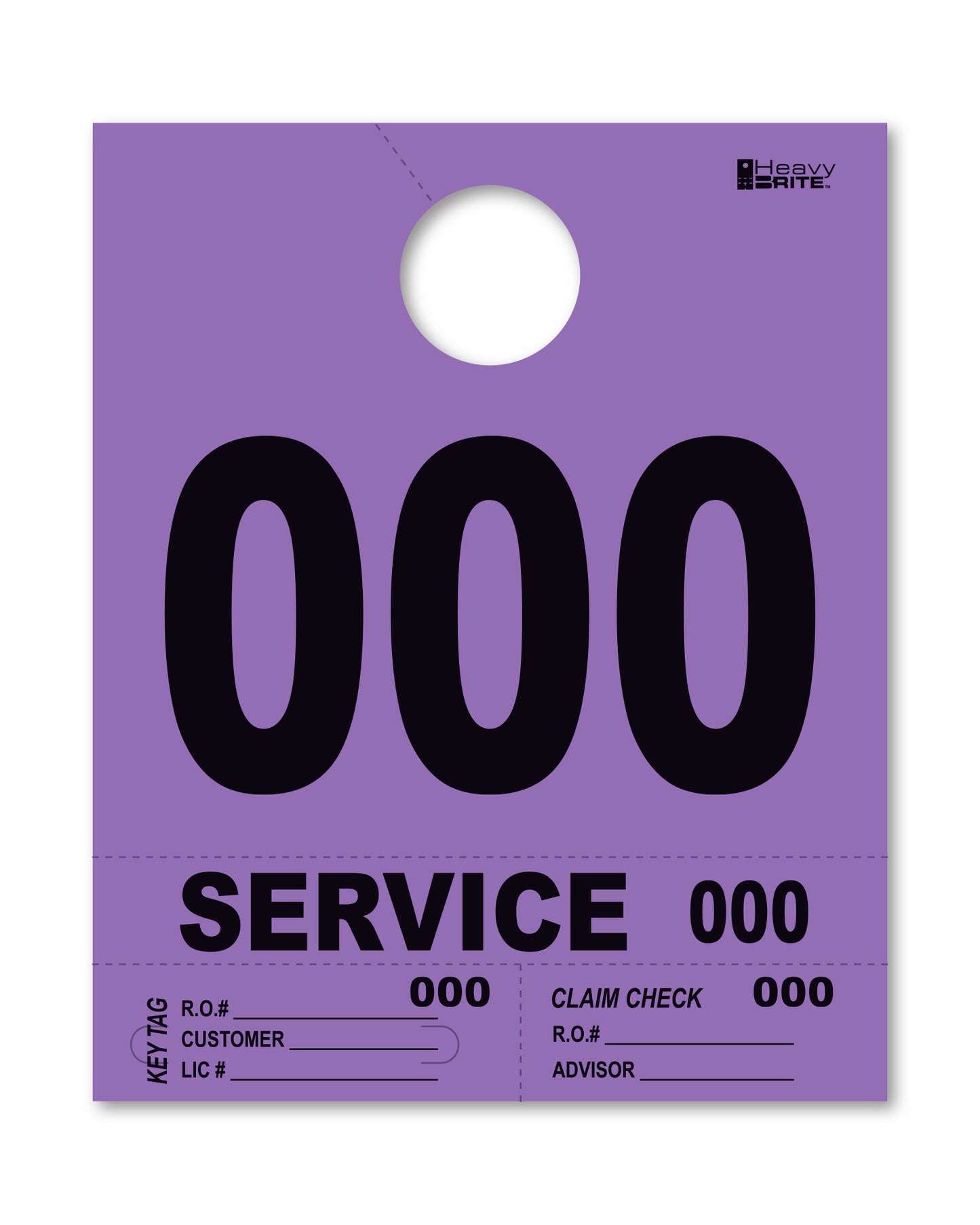 Custom Heavy Brite 4 Part Service Dispatch Numbers