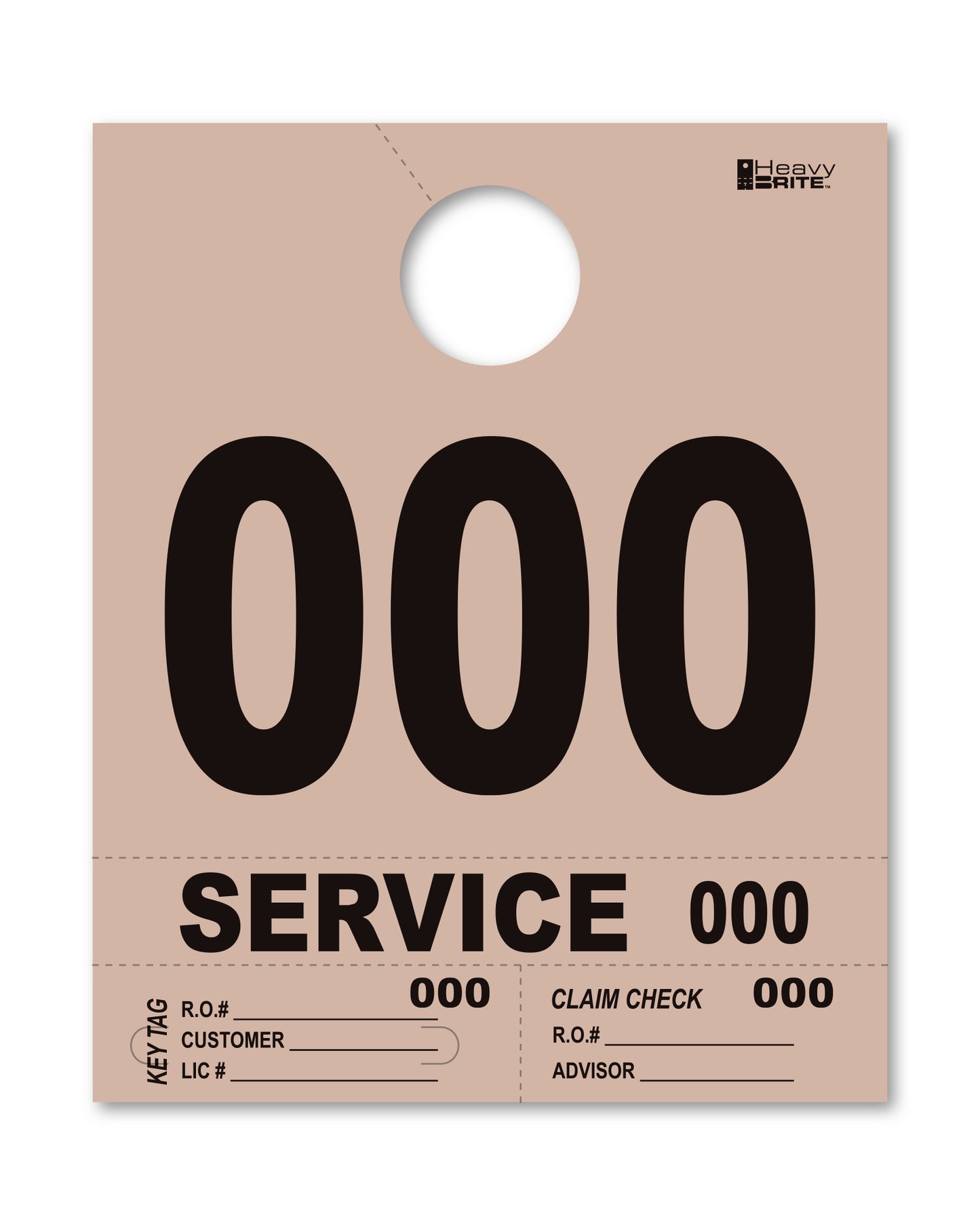 Custom Heavy Brite 4 Part Service Dispatch Numbers