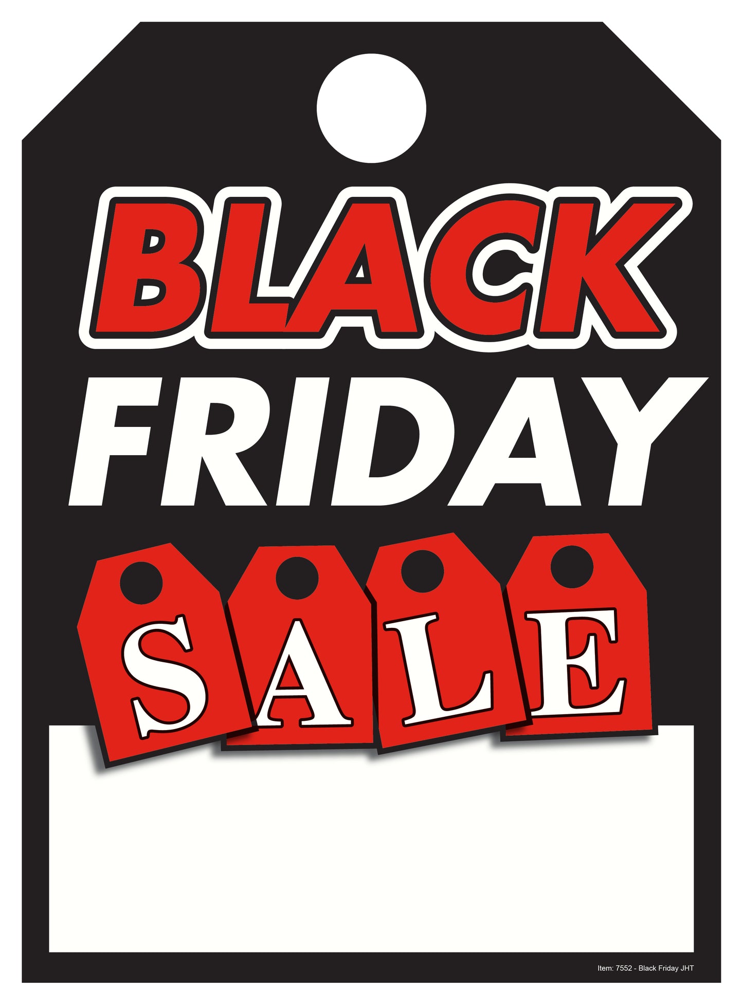 Black Friday Jumbo Hang Tag
