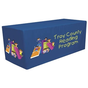 4 Sided Fitted Table Throw (FULL COLOR PRINT) Dye Sublimated - 6 ft. x 30"Top x 29"H