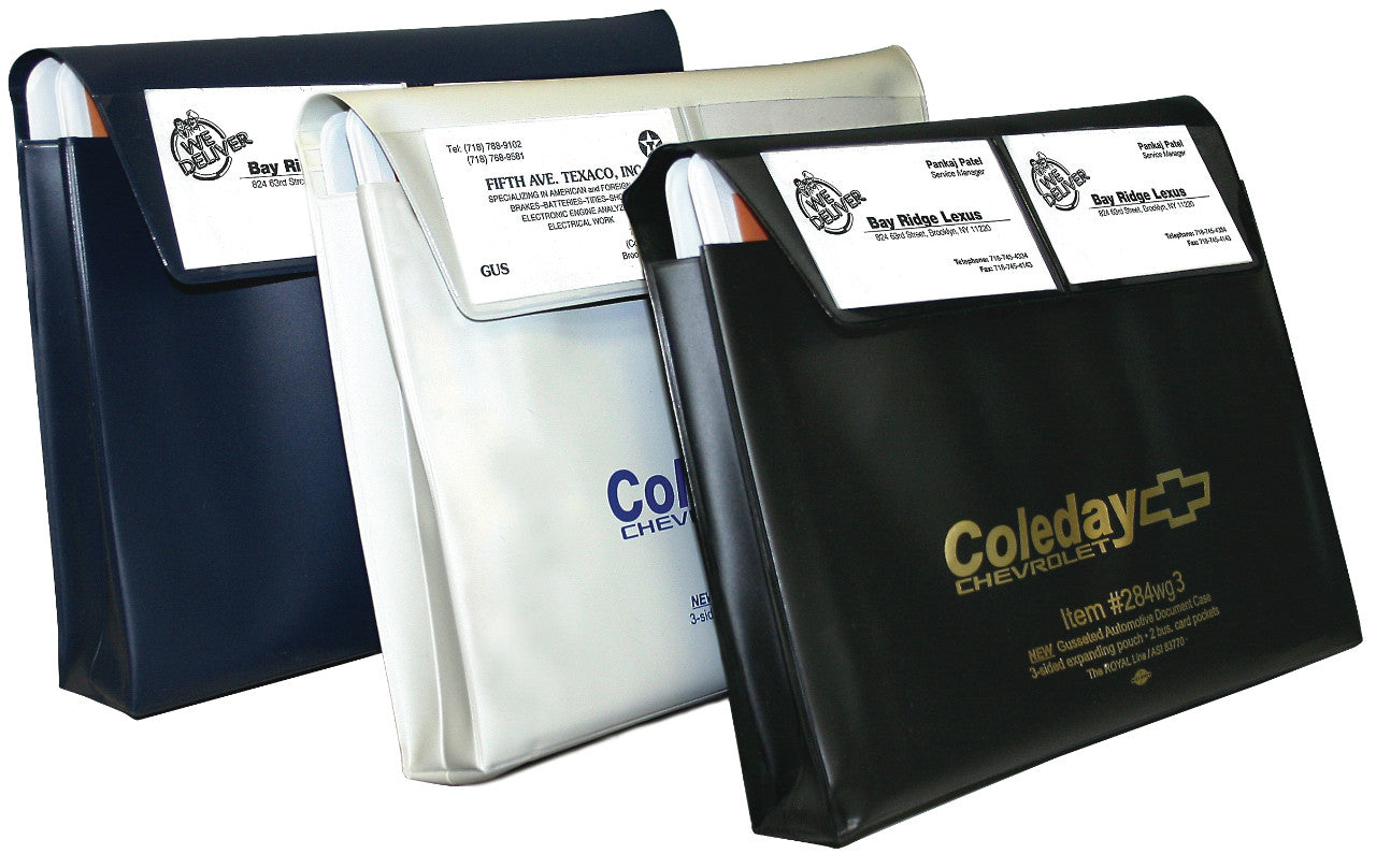 Custom Expandable Vinyl Document Holders