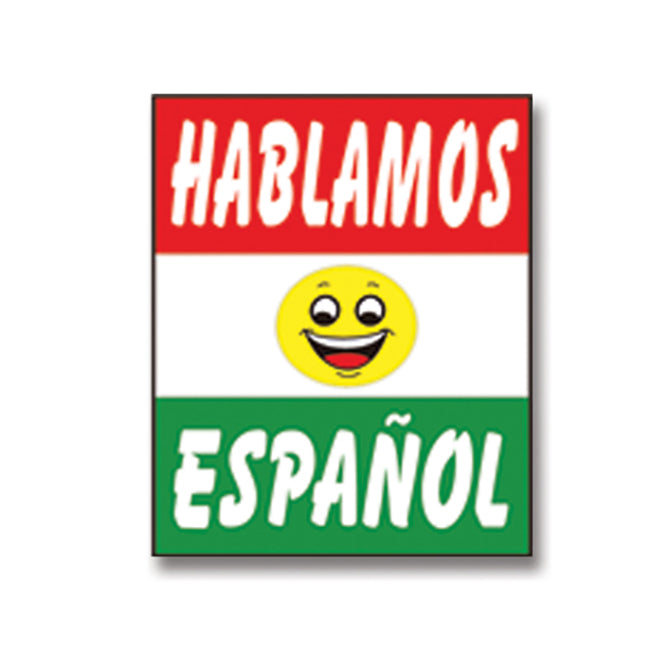 Under Hood Sign - Hablamos Espanol