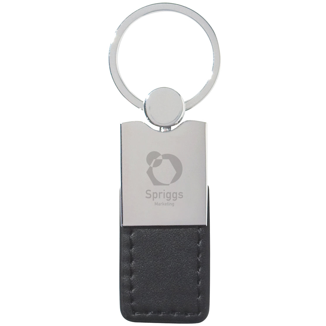 Metal/Simulated Leather Key Chain