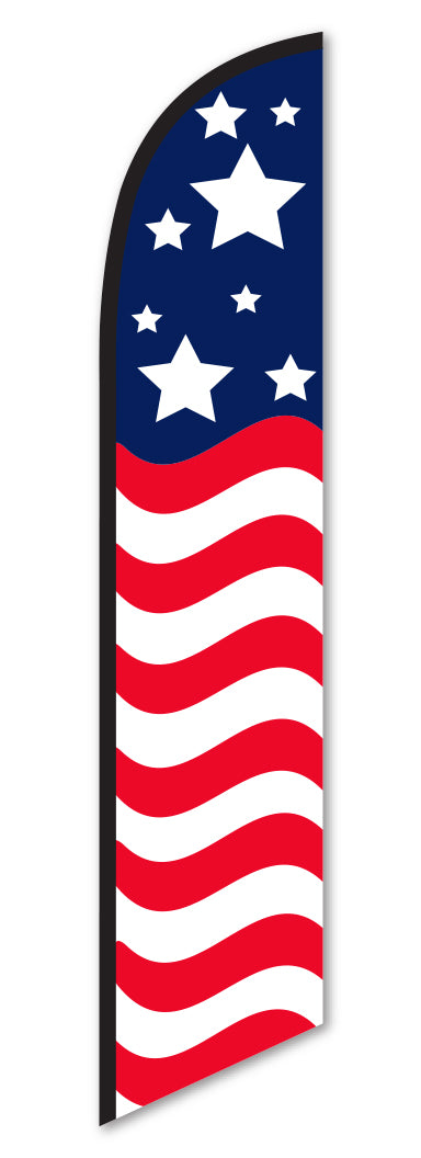 Swooper Flag - Stars and Stripes - Top Stars - Flag Only