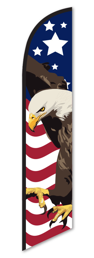 Swooper Flag - Stars and Stripes Eagle - Flag Only