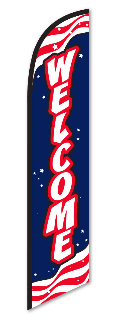 Swooper Flag - Welcome (Patriotic) - Flag Only