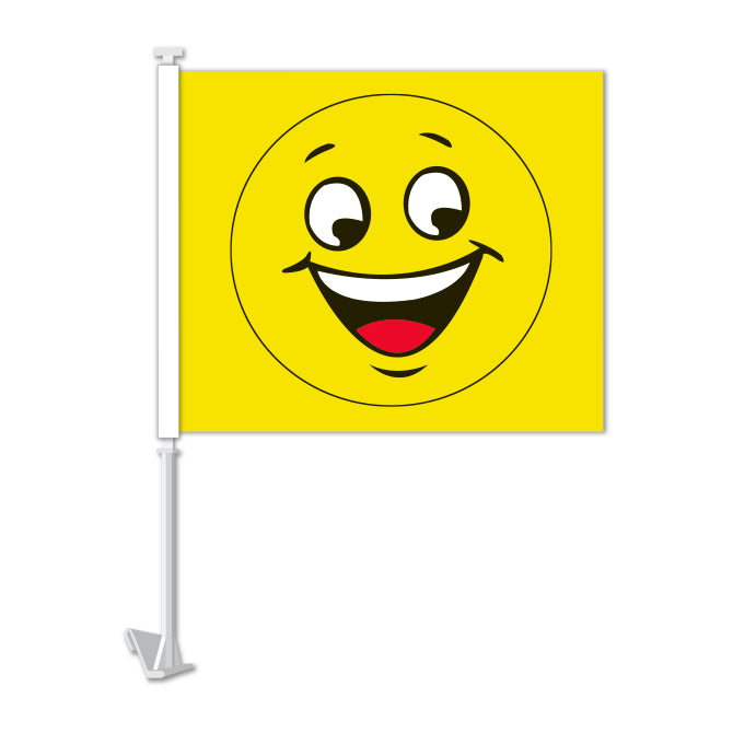 Clip On Window Flag - Happy Face