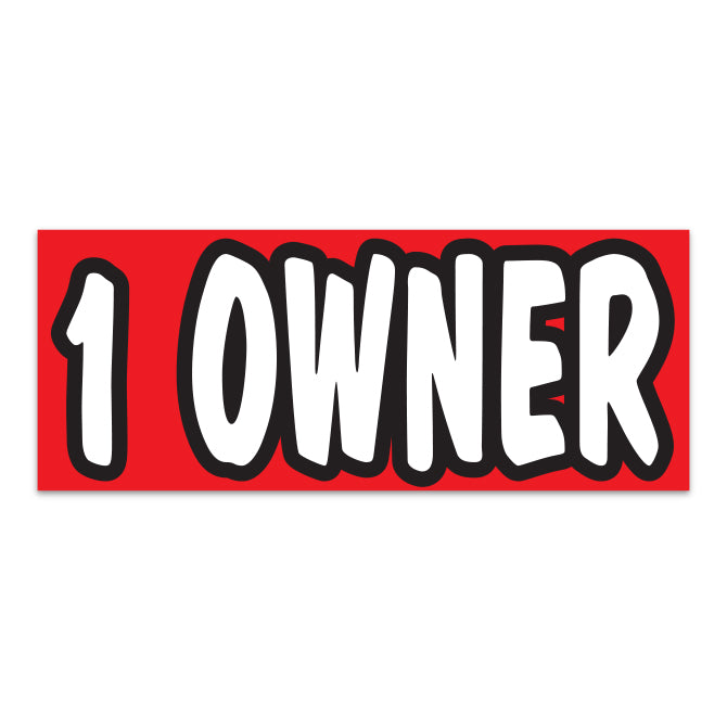 Windshield Banner - 1 Owner
