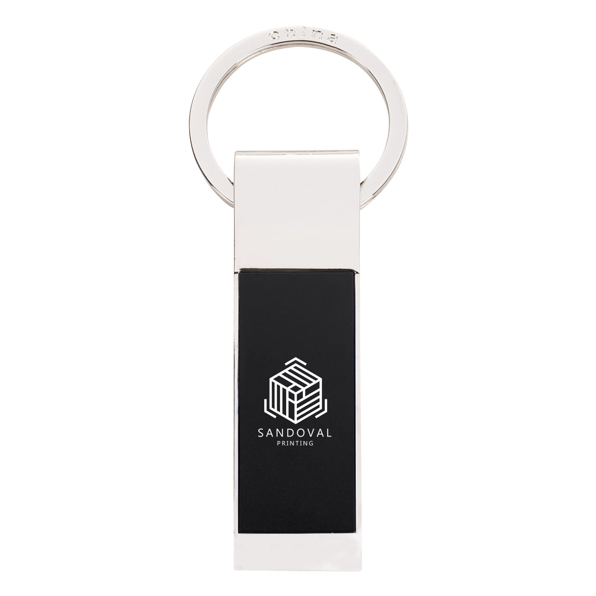Two-Tone Rectangle Key Chain