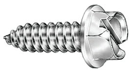 License Plate Screws - Slotted Hex Head