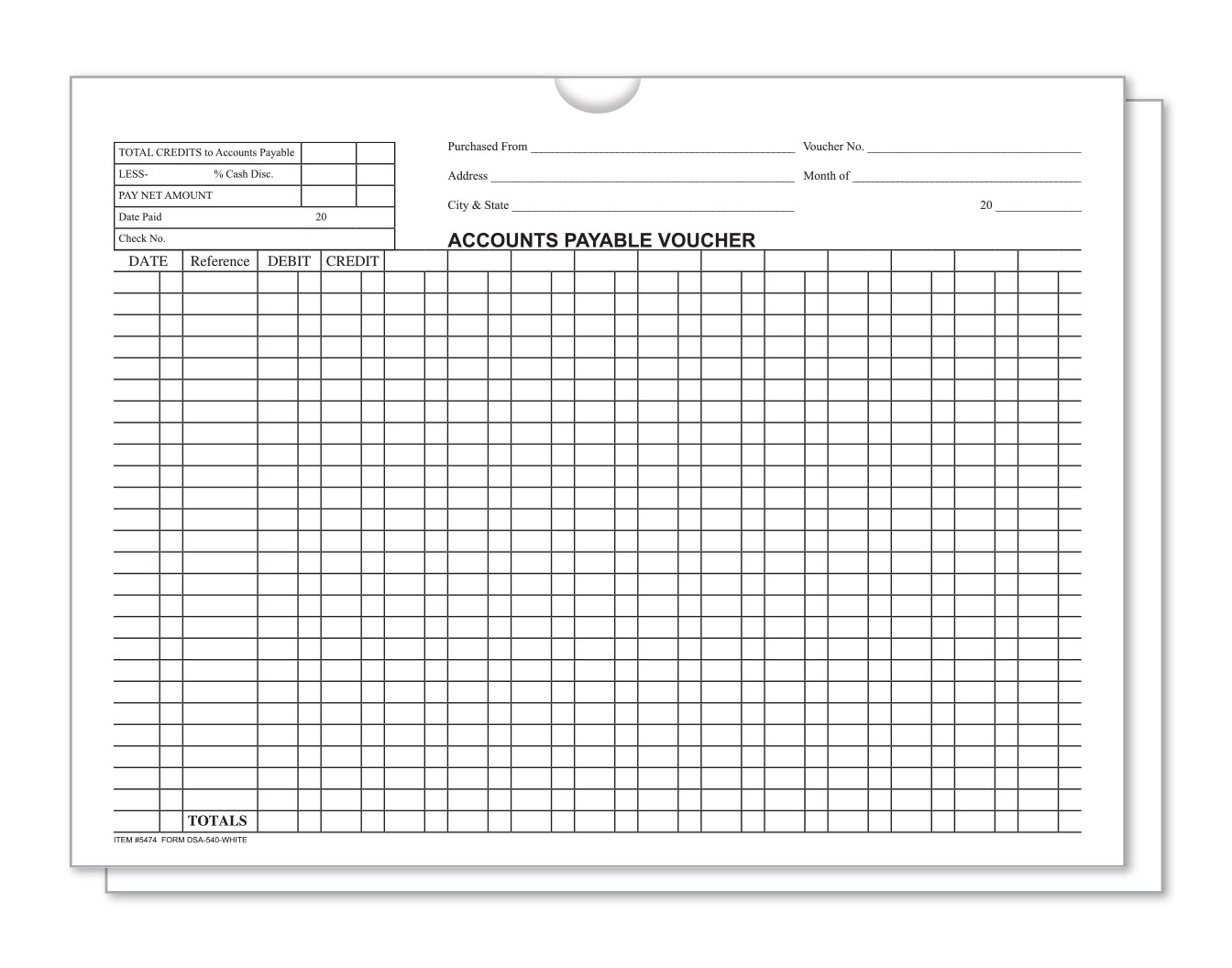 Accounts Payable Voucher Env - General Acct Style