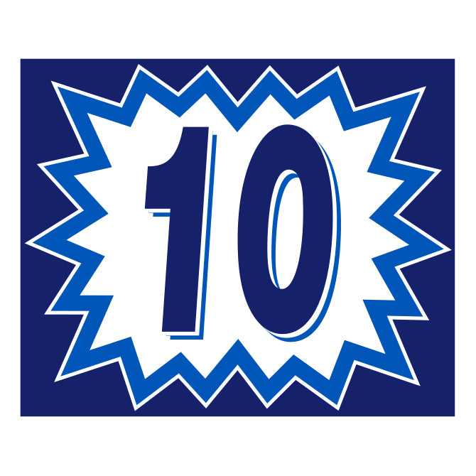 Window Sticker - Blasts - Blue/White