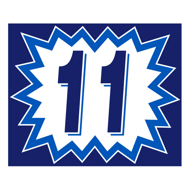 Window Sticker - Blasts - Blue/White