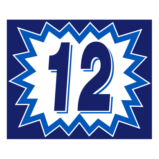 Window Sticker - Blasts - Blue/White