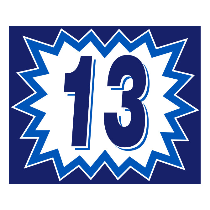 Window Sticker - Blasts - Blue/White