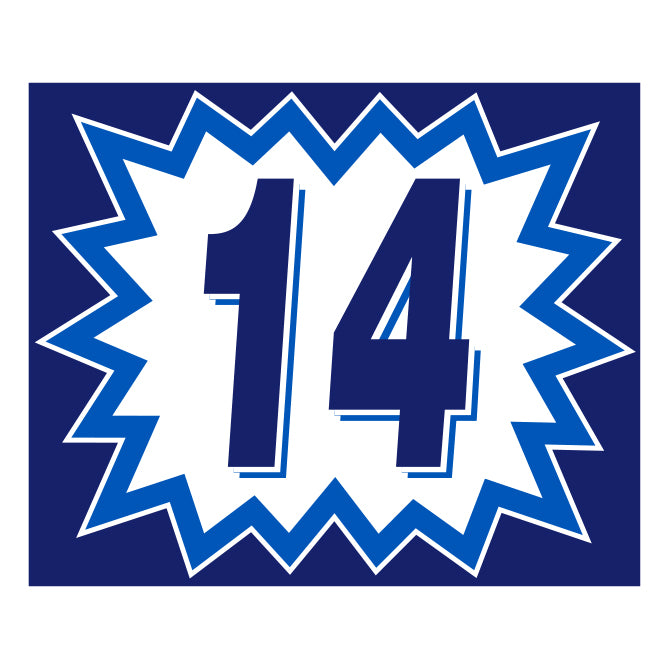 Window Sticker - Blasts - Blue/White