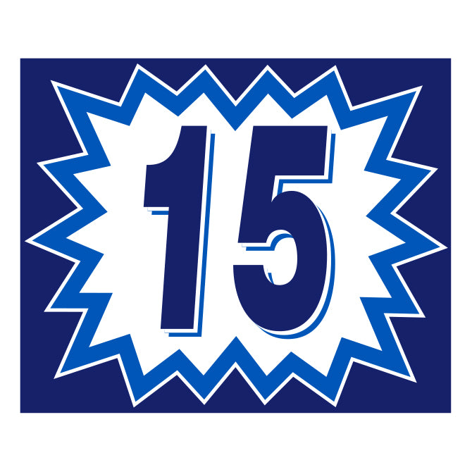 Window Sticker - Blasts - Blue/White