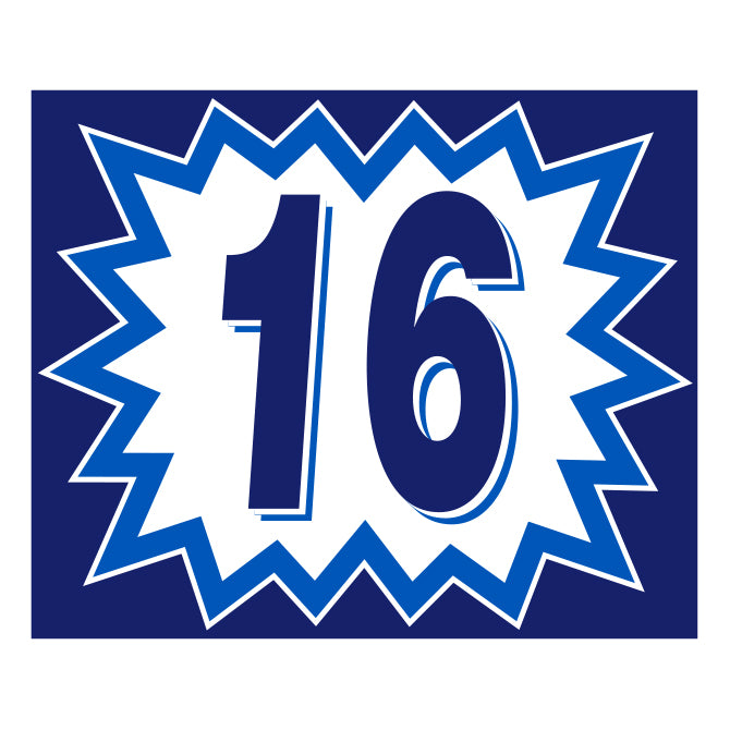 Window Sticker - Blasts - Blue/White