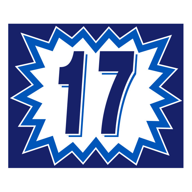 Window Sticker - Blasts - Blue/White