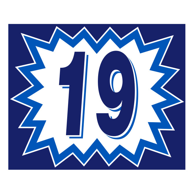 Window Sticker - Blasts - Blue/White