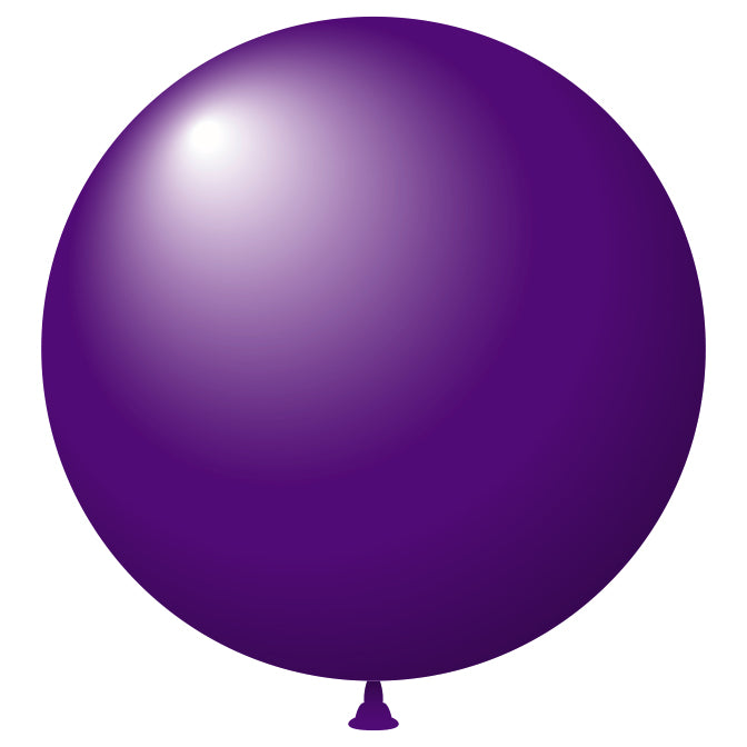 17" Crystal Latex Balloons - Purple (50pk)