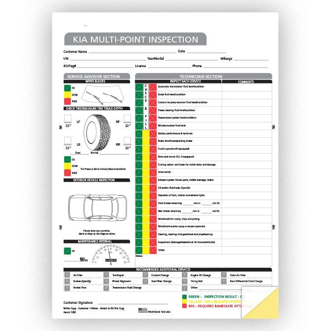 Multi-Point Inspection Form - KIA