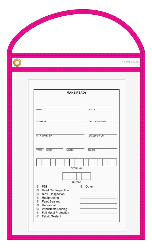 Neon Stitched Work Ticket Holders