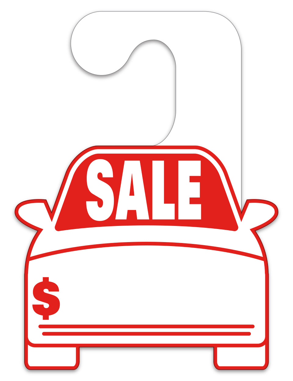 Car Shaped Hang Tags - Sale