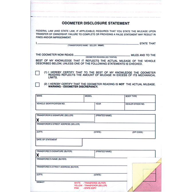 Odometer Disclosure Statement
