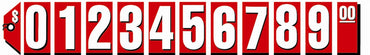 Extra Large Red Tag Adhesive Numbers