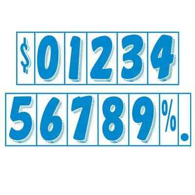 7.5" Blue/White Adhesive Number